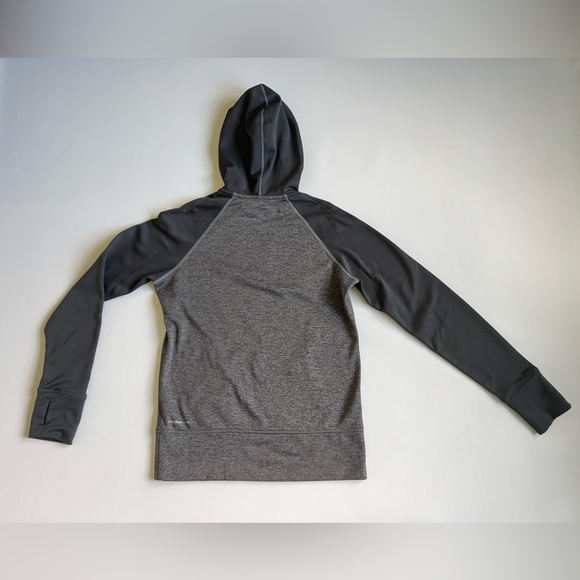 Women’s NIKE Hoodie Therma Fit Small Grey Hot Pink EUC - Picture 10 of 12